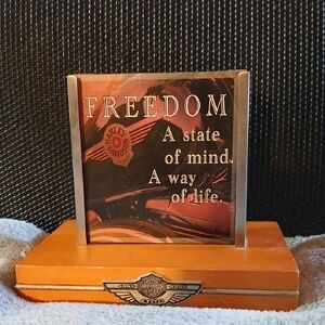 Harley-Davidson Orange and Silver Freedom Decorative Coasters